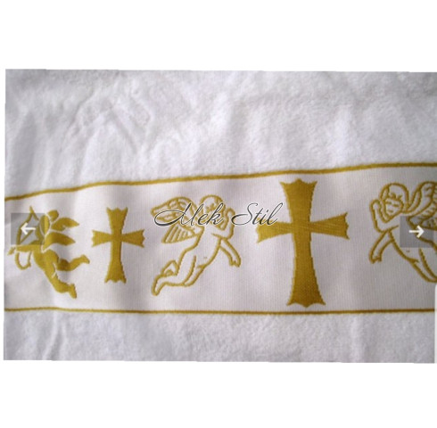 Хавлиена кърпа за кръщене с ангелчета